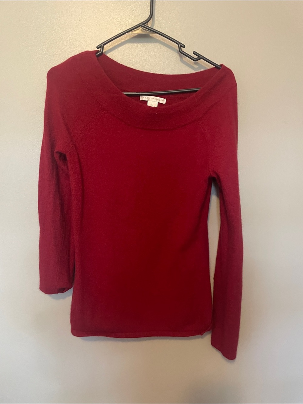 Sarah Spencer Red Knit Sweater